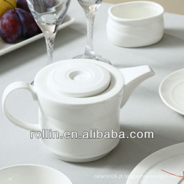 2014 novo design estilo romano durável porcelana restaurante pote de café